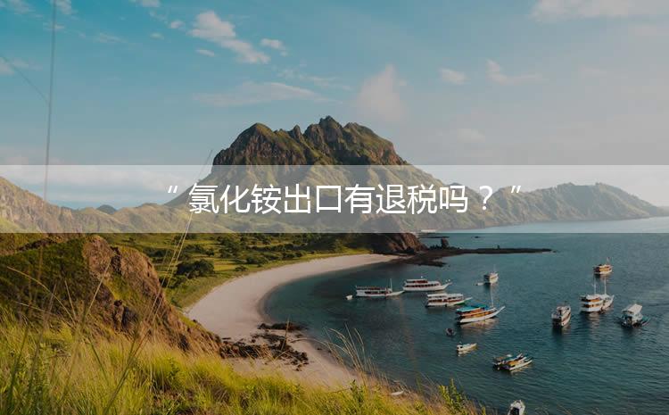 氯化銨出口有退稅嗎？